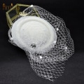 Miniatyrbilde 4 av 8: JM10 Fuglebur Slør Svart Slør Hodebånd Bryllup Fascinator Ansiktslør Sjarmerende Bryllupsslør Hatter Nettmaske Bryllupstilbehør JM10-W