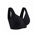 Pikkukuva 2 / 4: Saumattomat V-aukkoinen urheiluliivit pehmustetut crop top push up rintaliivit naisten alusvaatteet selästä avoin toppi pehmeä alusasu Camisole Light blue XL