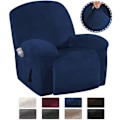 Miniatyrbild 6 av 10: Sammet Fåtöljöverdrag Skydd Elastiskt Allomfattande Massage Soffa Överdrag Öronlappsfåtölj Soffa White