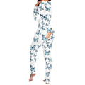 Miniatyrbild 6 av 8: Sexigt Tryck Dam Onesies Sov Jumpsuit Långärmad Djup V-ringning Bodycon Pyjamas Jumpsuit Rompers Sovkläder 04 M