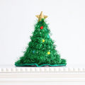 Miniatyrbild 11 av 11: Julgran Juldekoration Tillbehör Non-Woven Regnsilke Julhatt Party Tillbehör Utklädnad Silver without light