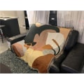 Miniatyrbilde 6 av 11: Uformelle tepper, teppedekorasjon, gitar, kvinne, Matisse-teppe, sofa, fritidsteppe, enkelt billedvev, sofateppe, pledd Wave 125X150cm