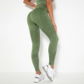 Miniatyrbilde 8 av 11: Sømløse Vasket Yogaklær Sports Løpe Fitness Bukser Stram Høy Elastisk Langermet Yoga Tredelt Dress gray M