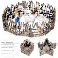 Miniatyrbild 4 av 11: Mikro Landskap Scen Dekoration Hästgård Leksak Ladugård Djurmodell Leksaker Simulering Staket Tillbehör Djur Sandbord Leksak 6 fork set
