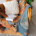 Miniatyrbillede 2 af 11: Sofatæppe Gobelinstof Boheme Tæppe Fritidstæppe Betræk Tæppe Kvaster Tæppe Sofahåndklæde Tråd Tæppe Sofabetræk Tæppe XT07-7 130x150