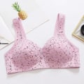 Miniatyrbillede 4 af 4: Sexet Push Up BH Printet Messingtråd Løs Bralette Bryst BH'er til Kvinder Undertøj Plus Størrelse Light purple 38/85C