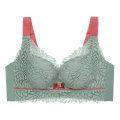 Miniatyrbild 1 av 4: Sexiga Trådlösa BH:ar för Kvinnor Tunn Kupa Lingerie Spets Underkläder Push Up BH 34 Till 44 B C D Kupa Green 44C