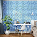 Miniatyrbild 3 av 5: 1/5/10 st 70*70cm Självhäftande Varmt Sovrum 3D Tredimensionell Väggbeklädnad Tak Blå 1st 70*70 blue 1pcs 70*70