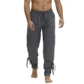 Miniatyrbild 8 av 11: Piratbyxor för män Renässans Medeltida Viking Kostym Dragsko Shorts Halloween Vuxen Cosplay DarkBrown XL