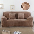 Miniatyrbild 11 av 11: Plysch Sofföverdrag Stretch Enfärgat Tjockt Överdrag Sofföverdrag för Vardagsrum Husdjur Stolsöverdrag Dynöverdrag Soffhandduk 1 st ArmyGreen 1-seat 90-140cm
