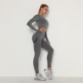 Miniatyrbild 6 av 11: Yoga Set Träningsdräkt Dam Träningskläder Sportkläder Fitness Set Greenlongset M