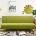 Miniatyrbild 3 av 11: 15 Färger Polar Fleece Sofföverdrag för Bäddsoffa Utan Armstöd Vikbar Bänk Överdrag Sofföverdrag X/Z/D Storlek För Hem Hotell Wine X  120-155cm