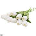 Miniatyrbillede 5 af 11: 5/10 stk. Tulipan Kunstig Blomst Real Touch Kunstig Buket Falsk Blomst Til Bryllupsfest Dekoration Forsyninger Hjemmehave Ornamenter F11 10PCS