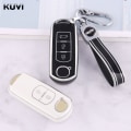Miniatyrbild 2 av 10: TPU Bil Fjärrnyckel Fodral Skydd För Mazda 2 3 6 Atenza Axela Demio CX-5 CX5 CX-3 CX7 CX-9 2015 2016 2017 2018 2019 3 button White