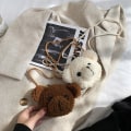 Pikkukuva 2 / 6: Söpö Karhu Pehmo Olkalaukku Lapsille Lasten Sarjakuva Olkalaukut kawaii Pehmo Lompakot Pienet Tytöt Täytetyt Eläimet Reppu 2