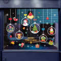 Miniatyrbilde 4 av 11: Julevindusklistremerker med Julenissen Veggpynt Juleanheng God Jul For Hjemmeinnredning Nyttårsklistremerker MULTI
