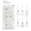 Miniatyrbild 1 av 11: 1 låda Julkulor Julgranskulor Jul Hängande Trädhängen Hemfestdekor 2023 Nyårspresent Noel Navidad 36pcs white as picture