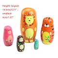 Miniatyrbild 5 av 11: Ryska Dockor i Trä Matryoshka Leksaker för Barn Jul Hem Rum Dekoration Halloween Önskegåva Random 5 PCS