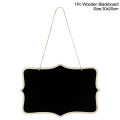 Miniatyrbilde 6 av 9: Rustikk Bryllup Tre Tavle Mr Mrs Brudedusj Dekorasjon Fotoboks Bursdagsfest DIY Hjemmeinnredning Skilt Meldingstavle 5Pcs Mini Blackboard