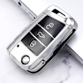 Miniatyrbild 6 av 10: För MK7 GTI 7 Golf 7 Golf R Skoda Octavia A7 SEAT Bil TPU Vikbar Nyckelskydd Väska Fodral Hållare Skydd Nyckelring silver keychain1