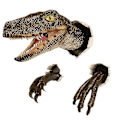 Miniatyrbilde 4 av 4: Nytt i Ornts - Velociraptor 3-delt Drak Resin Ornts Rotte Prop Hjem Rotter