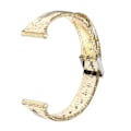 Miniatyrbillede 1 af 7: Silikone TPU transparent urrem til Apple og Samsung ure 22mm flash gold