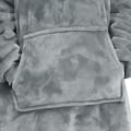 Miniatyrbilde 7 av 11: Oversized Teppehettegenser Dame Vinter Hette Wearable Familie TV-teppe Med Ermer Sherpa Fleece Sweat Plaid Hoody Genser 848 Red ONE SIZE