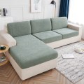 Miniatyrbild 1 av 7: Vattentätt överdrag 1/2/3/4 sitsars dyna Sofföverdrag Dammtätt Tättslutande Skydd Jacquard Plyschfiber för Vardagsrum Light green X-L SHAPE