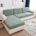Miniatyrbild 2 av 7: Vattentätt överdrag 1/2/3/4 sitsars dyna Sofföverdrag Dammtätt Tättslutande Skydd Jacquard Plyschfiber för Vardagsrum Light gray Matching Pillowcase