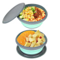 Miniatyrbild 3 av 6: Servisset med lock, hopfällbar lunchlåda, matbehållare, skålset, portabelt 3-delars set, hopfällbar salladsskål, hopfällbar silikonskål Red