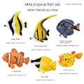 Miniatyrbillede 2 af 11: Mini Ocean Tropisk Fisk Model Sæt Simulation Solid Klovnfisk Fe Fisk Rævefisk Børns Undervisningslegetøj KZ mini tropical fish (6 sets)