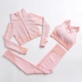 Pikkukuva 7 / 11: Joogasetti treenivaatteet kuntosalille naisten verryttelypukuun 3 Pcs set black XL