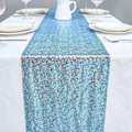 Miniatyrbilde 9 av 11: 2 stk. paljettbordflagg bryllupsseremoni oppsett duk bordløper juledekorasjon polyester firkantet glitterpaljett Rose Red 30*140cm/80g