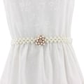 Miniatyrbilde 2 av 11: Kjede belte kjole dame elegant perle elastisk midjebelte hvitt belte stretch Like the picture I