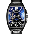 Miniatyrbillede 3 af 11: Herreur Tonneau Mekanisk Herreur Hjul Automatisk Udhulet Mekanisk Ur Gold shell black surface