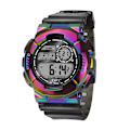 Miniatyrbillede 5 af 8: Transparent Gradient Farve Drenge og Piger Børns Elektroniske Ur Mode Sports Multifunktionsur Blue