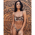 Miniatyrbillede 10 af 11: Pigebadedragt Chic Farve Sexet Damebadetøj Wite bottom leopard print M