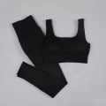 Pikkukuva 5 / 11: Joogasetti Naisten treenivaatteet Fitness-vaatteet Pitkähihainen jooga-asu BraPants Khaki S