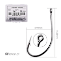 Miniatyrbilde 7 av 11: Fishhook 50 stk 10 stk Belagt Høykarbon Rustfritt Stål Barbefisk Karpefiskekroker Pakke med Original Eske Fiskeutstyr Size 2 - 50pcs
