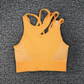 Miniatyrbild 1 av 11: Yoga Set Crop Top BH Shorts Leggings Träningskläder Aktiv Fitness Gym Kläder Orange Top S