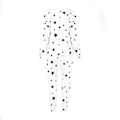 Miniatyrbild 4 av 4: Fashion Stjärnmönster Långärmad Topp Byxor Dam Hem Sovkläder Pyjamas Set Black L