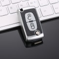 Miniatyrbillede 9 af 11: TPU Læder 2/3 Knapper Bil Fjernbetjening Nøgle Etui Cover til Citroen C2 C3 C4 C5 C6 C8 til Peugeot 107 207 307 307S 308 407 607 2button red