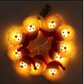 Miniatyrbild 6 av 7: Jul Plysch Muppet Snögubbe Ljusslinga Led Jultomte Huvud Älg Jul Dekorativa Ljus Snowman 2 M 10 lights-battery box always on