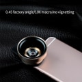 Miniatyrbilde 3 av 9: 2 I 1 Linse Universalklips 37mm Mobiltelefon Linse Profesjonell 0.45x 49uv Super Vidvinkel + Makro HD Linse For iPhone Android Silver