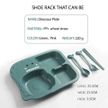 Miniatyrbilde 2 av 7: Baby Barn Servise Produkter Matesett Tegneserie Tallerkener Barnefat Barn Trening Spise Mat Skål Skje Gaffel Pink-4Pcs Set