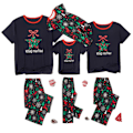 Miniatyrbild 1 av 11: Julpyjamas Matchande Familjepyjamas Förälder-Barn Pyjamasset Kläder Kortärmad T-shirt Byxor Snö Älg Tryckt Nattkläder Outfit Men L
