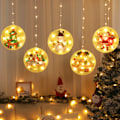 Miniatyrbild 2 av 4: Julstämning Gardin Skyltfönster Dekoration Rumsinredning LED Färgad Lampa Sugpropp Hängande Lampa Five-piece USB