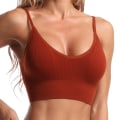 Miniatyrbild 1 av 10: Yoga-BH utan bygel, tubtopp för kvinnor, underkläder för gym 220 Brown Free Size