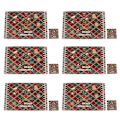 Miniatyrbillede 1 af 8: Juledekoration Kreativ Jul PVC Tryk Bordmåtte Kopmåtte Hver 6 Pakke 12 stk Christmas lace