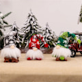Miniatyrbild 4 av 10: Lysande Tomte Jul Ansiktslös Docka God Jul Hemdekoration Navidad Natal Gåva till Nyår 2023 Julklappar Short Red With battery and Led